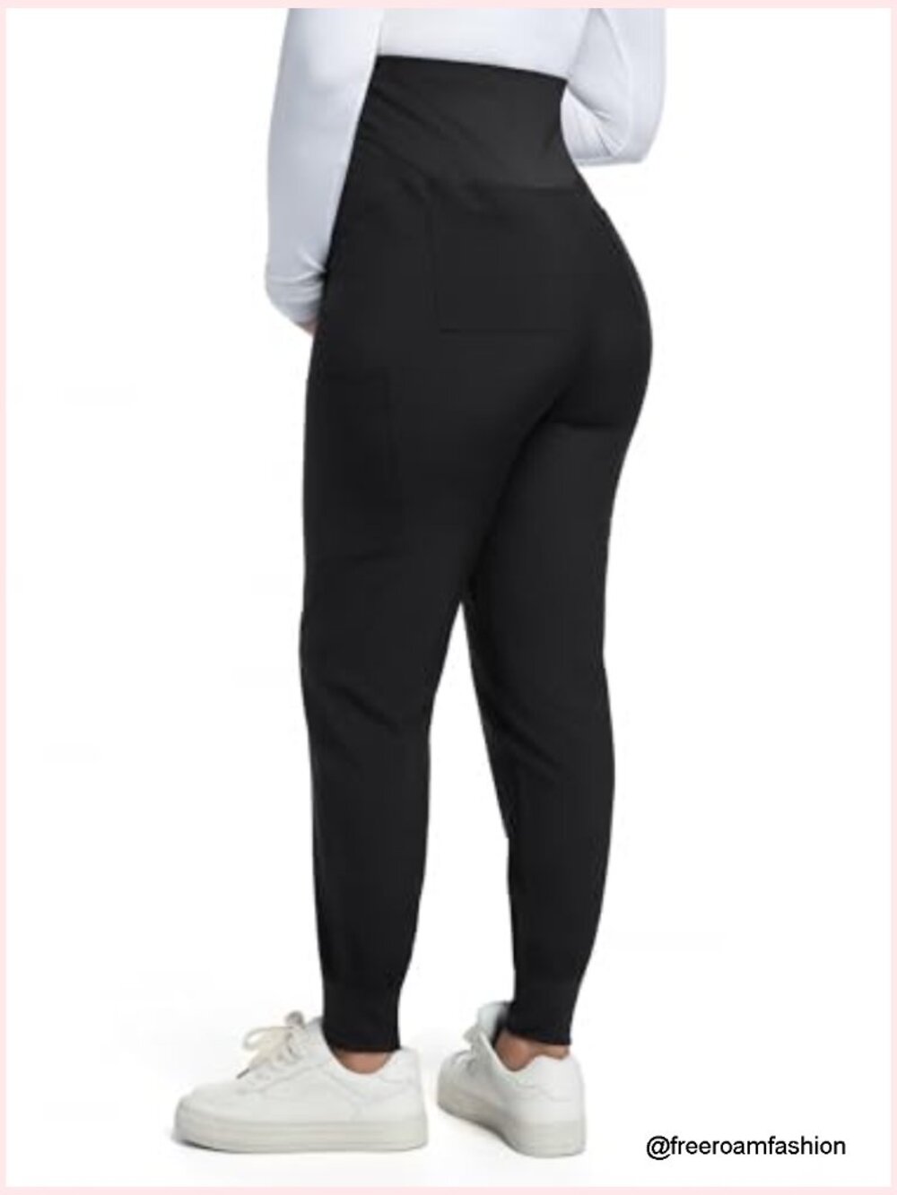 Maternity Scrub Jogger Pants With Stretch Belly Panel And 4 Pockets
